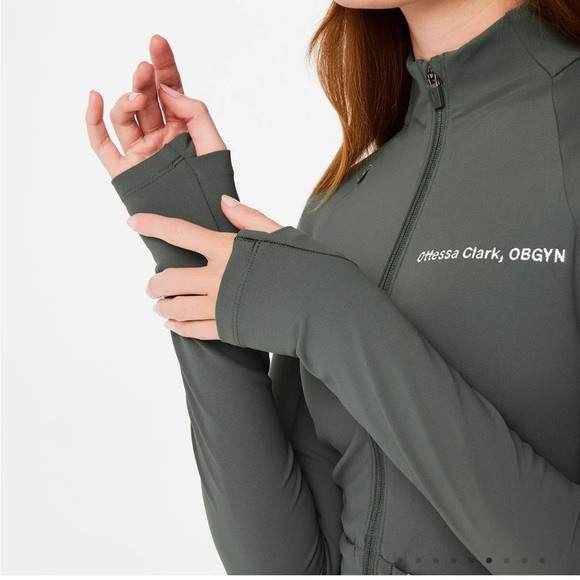 NWT Women’s Figs moss On-Shift ContourKnit Jacket - XXS - Picture 2 of 3